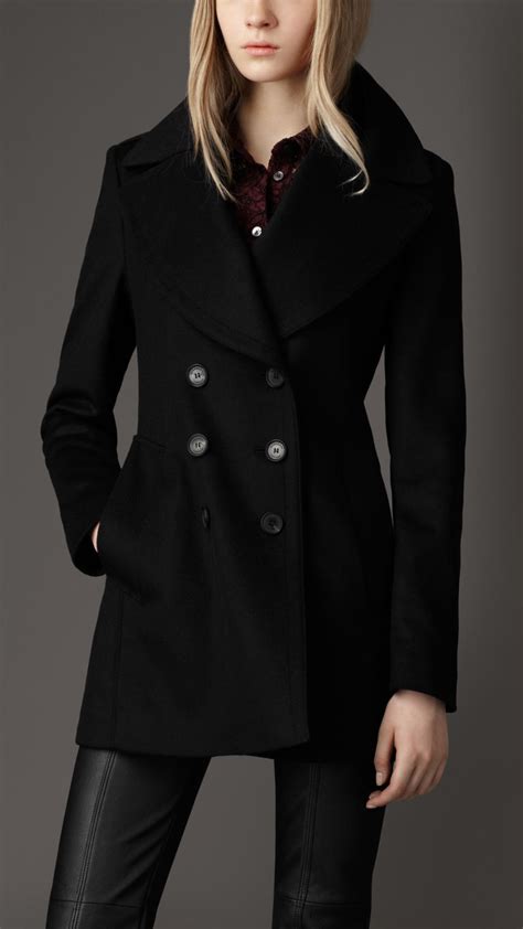 burberry london wool cashmere peacoat|Burberry cashmere jacket.